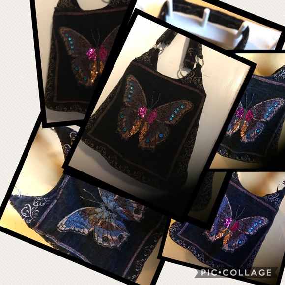 Vintage Handbags - BUNDLE & SAVE 🌟HOBO BAG BUTTERFLY GLAM BROCADE